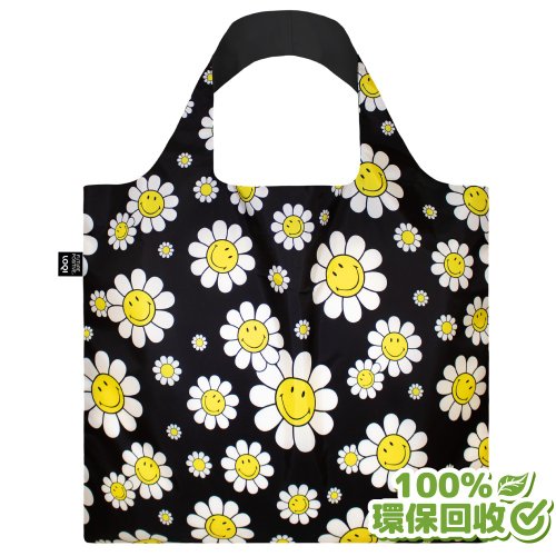 LOQI LOQI 環保材質春捲包/購物袋-笑臉Smiley (無扣帶、無暗袋)