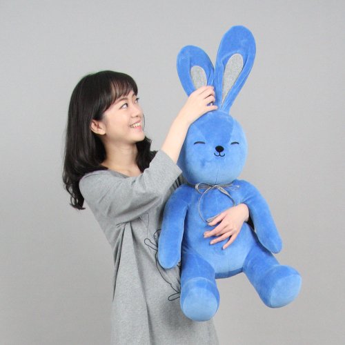 YVONNE COLLECTION以旺傢飾 兔子坐姿大抱枕-寶石藍