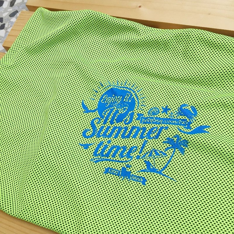 Green summer beach cool cloth cover (requires use with cool pad) - ที่นอนสัตว์ - ผ้าฝ้าย/ผ้าลินิน หลากหลายสี