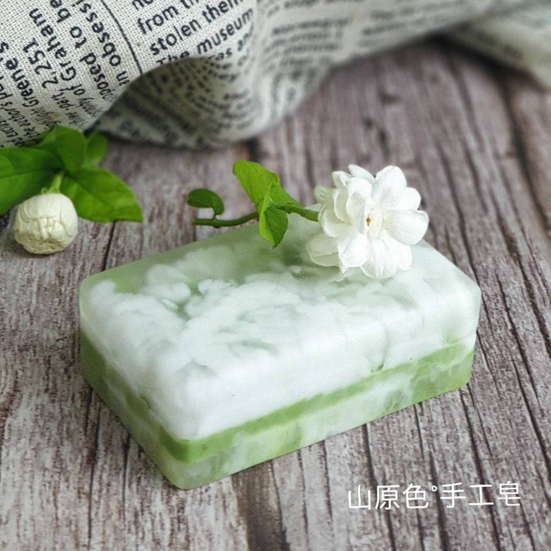 [Fresh Jasmine] Fragrance soap transparent soap/bath soap/handmade soap/100g/jasmine/body cleansing - Soap - Other Materials 