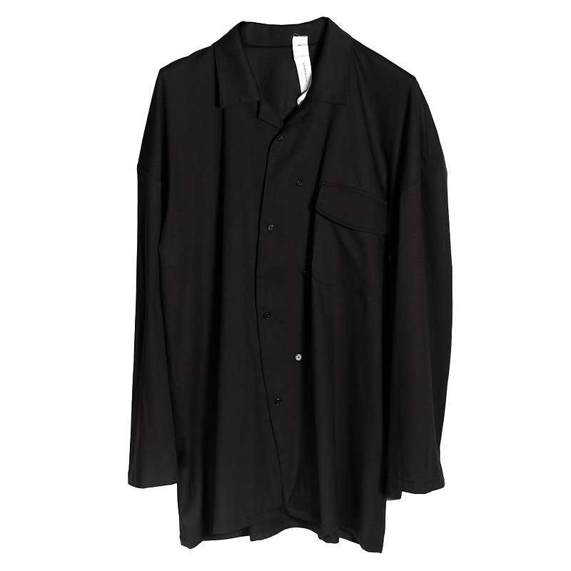 Shirt 'Siro' - เสื้อเชิ้ตผู้ชาย - ไม้ไผ่ สีดำ