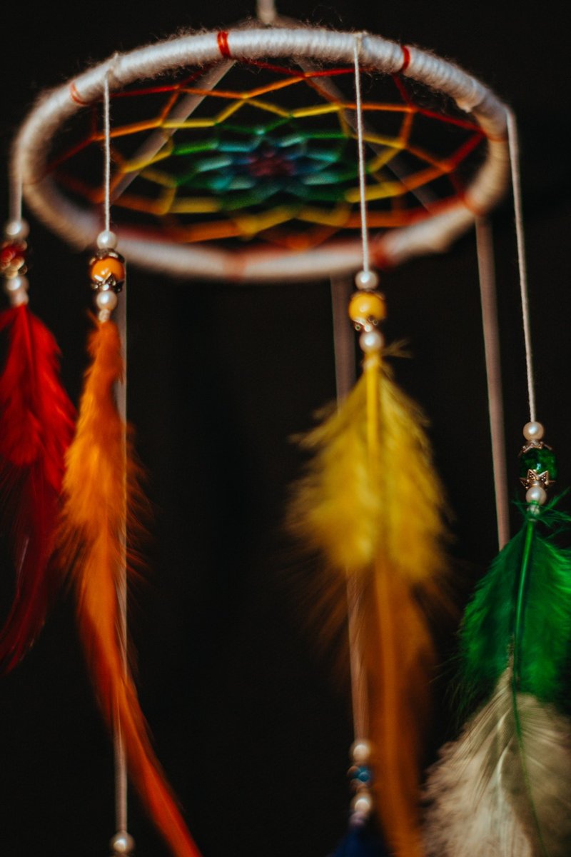 純手工捕夢網 Handmade Dreamcatcher－【旋轉彩虹】 - 擺飾/家飾品 - 其他材質 多色