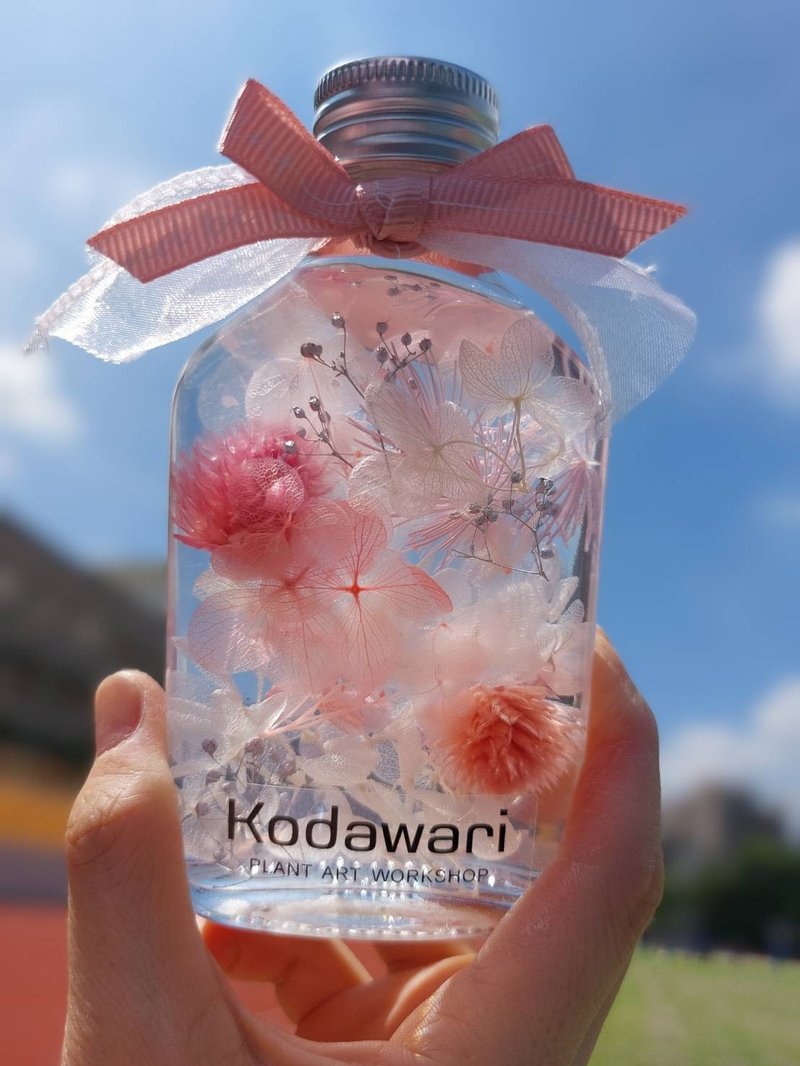 Fantasy floating bottle floating flowers congratulations on birthdays, festivals, Christmas, Valentine's Day - ช่อดอกไม้แห้ง - พืช/ดอกไม้ 