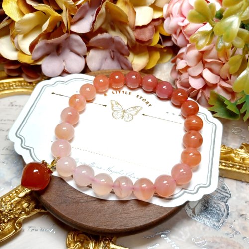 Camellia Adornments 【訂製款 06】漸變色鹽源瑪瑙 | 同人水晶 DIY設計手鏈A