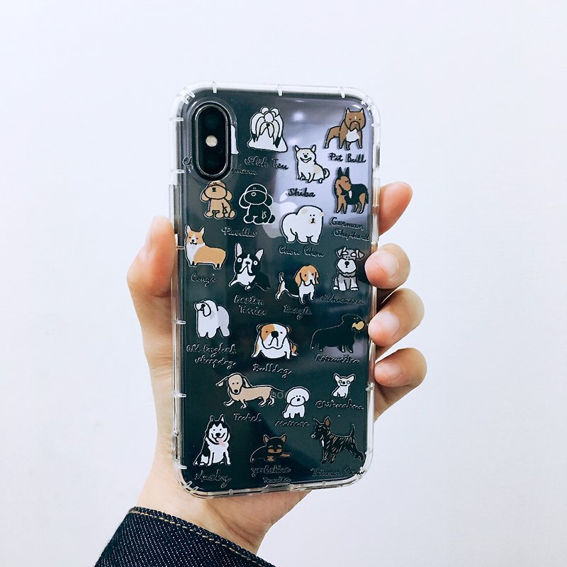 Dogs / All models support anti-fall phone case - Phone Cases - Plastic White