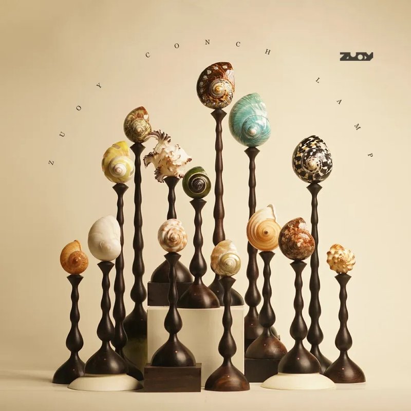 ZUOY 佐佑木燈 大海燈飾之作-天然海螺系列 - 燈具/燈飾 - 木頭 