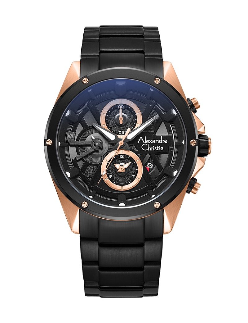 [AC Watch] 6620MCBBRBA-Media Black x Rose - นาฬิกาผู้ชาย - สแตนเลส 