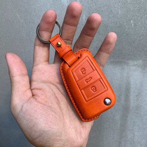 Shao Leather 手工皮件 福斯 Buttero 汽車鑰匙皮套 長版 Volkswagen polo golf Tiguan