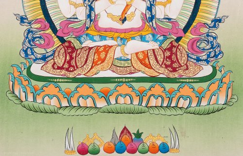 h21# 四腕観音 仏祖 唐卡 タンカ Thang-ga 装飾画民间文化芸術 h21# 四腕観音 仏祖 唐卡 タンカ Thang-ga 装飾画民间文化芸術