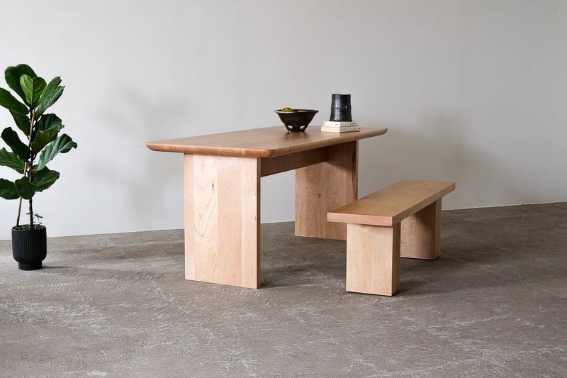 Wood Island Furniture|| Solid Maple Wood|| Dining Table Desk Conference Table Desk - โต๊ะอาหาร - ไม้ 