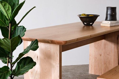 展示品 メープル無垢材 ダイニングテーブル アイアン 机 デスク モダン