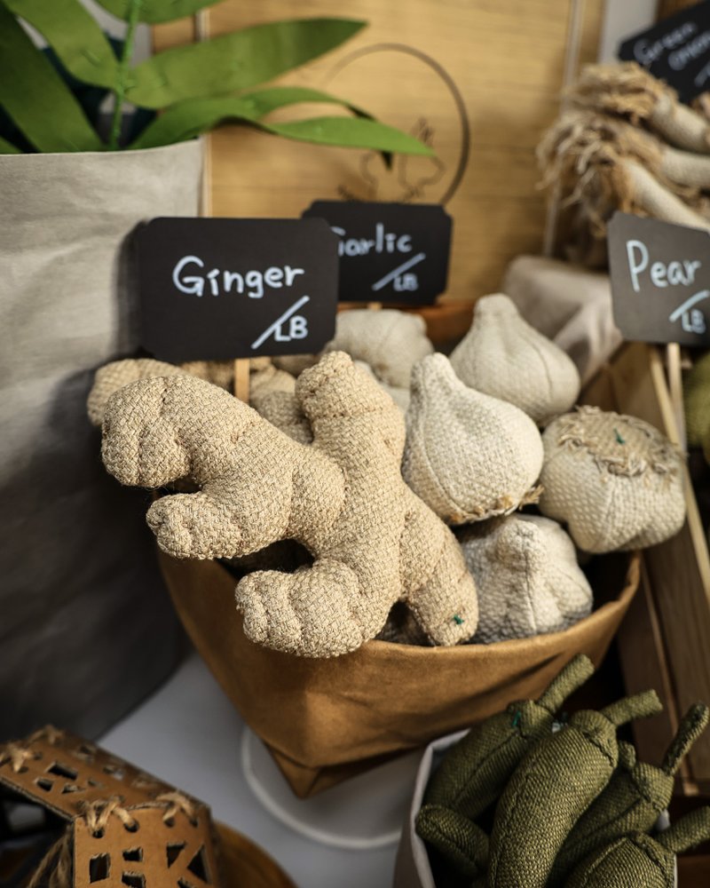 聖誕優惠組合-蔥薑蒜三寶 療癒系交換禮物 手作 蔬果 貓 玩具 - 貓/狗玩具 - 其他材質 多色