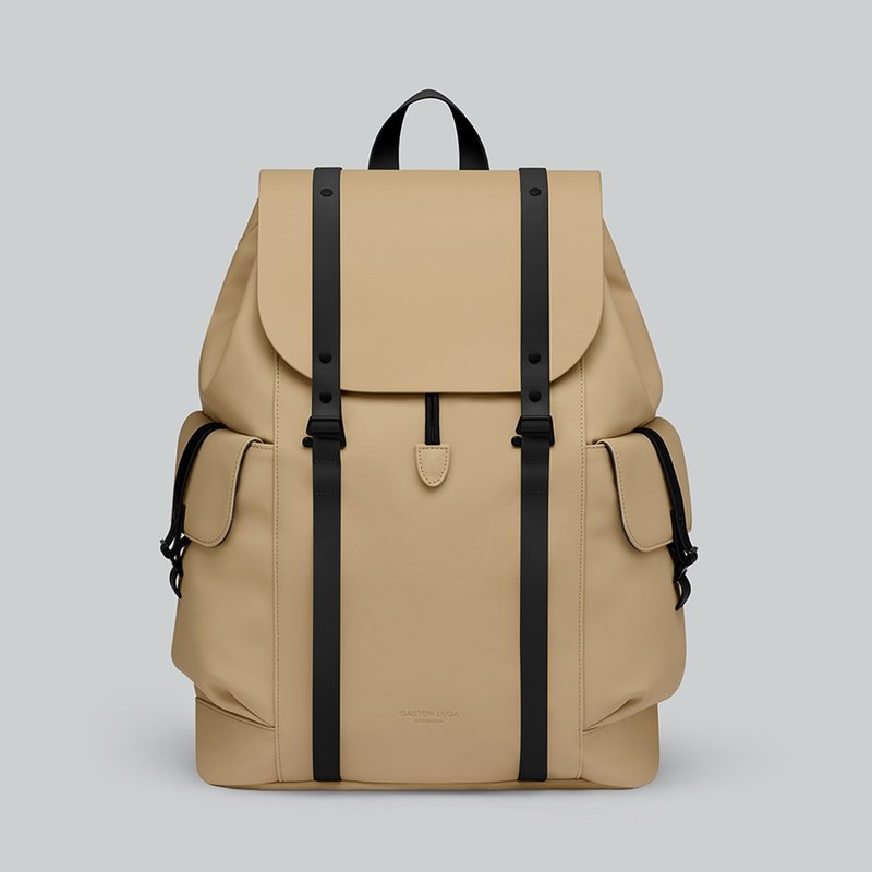 GASTON LUGA Splash Utility Backpack 16吋後背包 - 拿鐵色 - 後背包/背包/書包 - 其他材質 卡其色