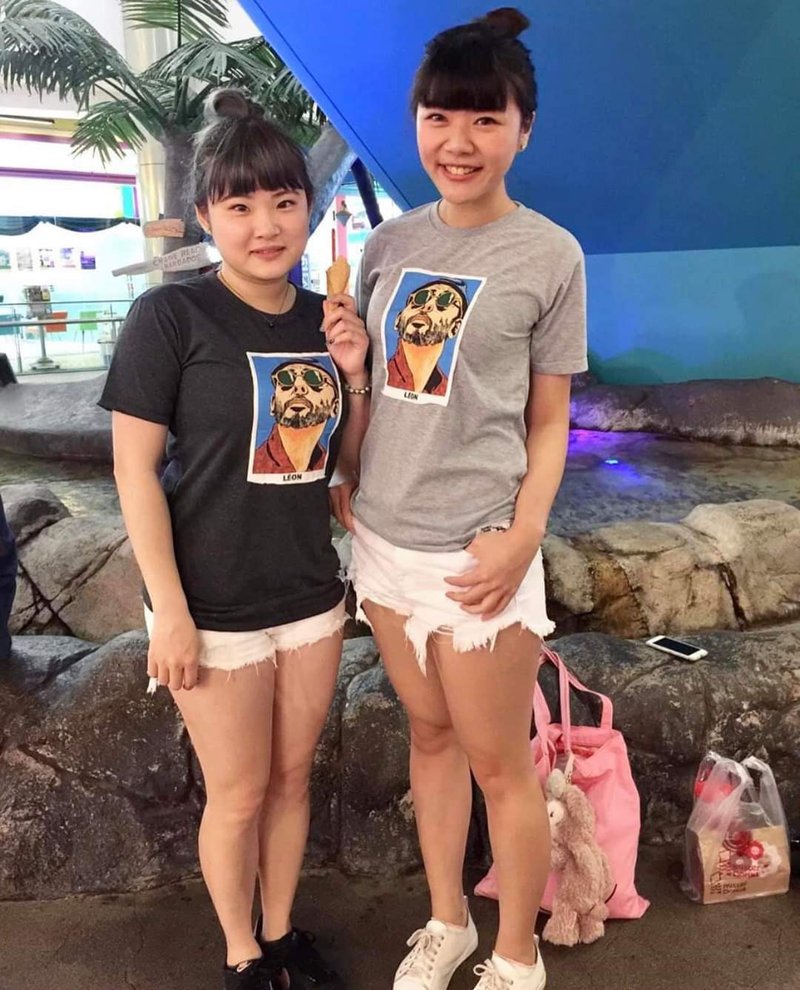 Bang! Bang! Unisex T-shirts, Leon - 男 T 恤 - 棉．麻 灰色
