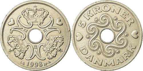 デンマークコイン　400クローネ デンマーク 5 クローネ 1973、1974、1975、1976、1977、1978 年