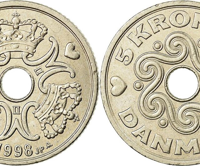 デンマーク コイン リング 5 クローネ 1990-2023、デンマーク コイン リング、デンマーク コイン リング