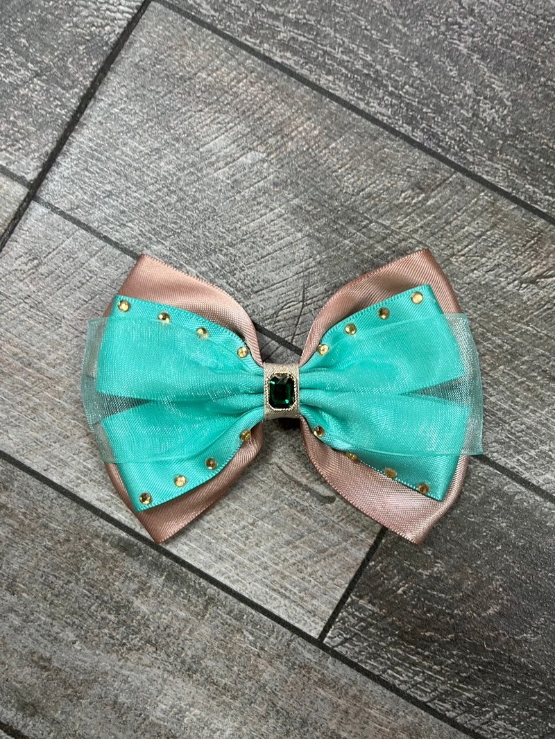 1pc Bow clip two sided satin Princess collection Jusmin - 髮圈/髮夾 - 其他材質 