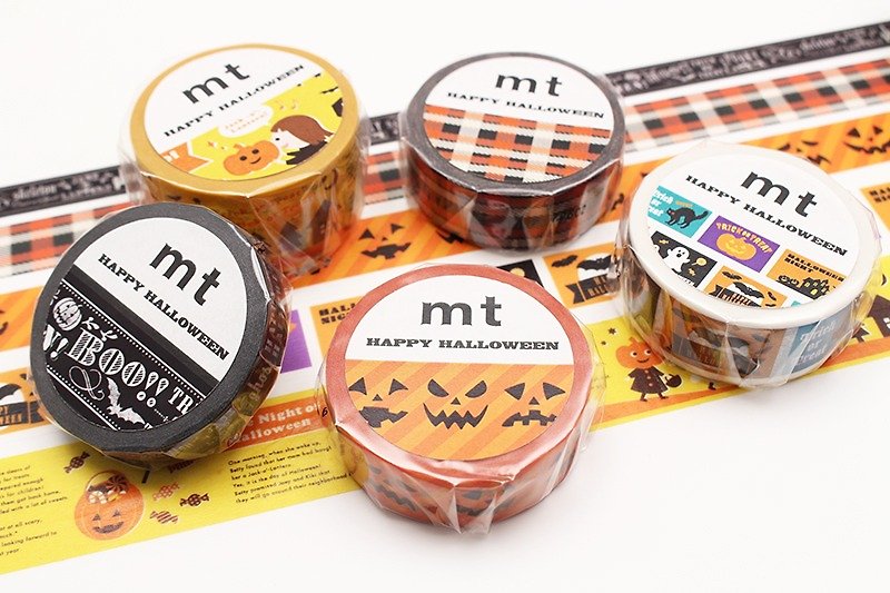 mt Masking Tape Halloween【5-roll SET + DM Card】2017 Limited Edition - Washi Tape - Paper Multicolor