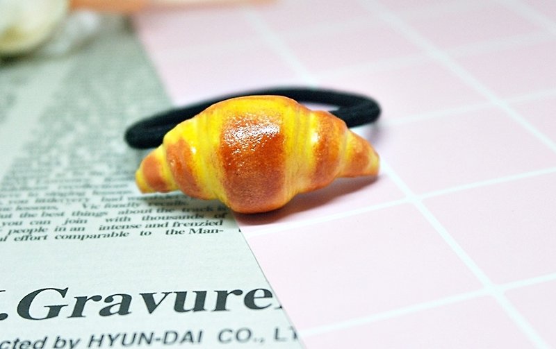 <simulated clay hair accessories> => 颂 bread - hair bundle series - #俏皮#可爱 - Hair Accessories - Clay Orange