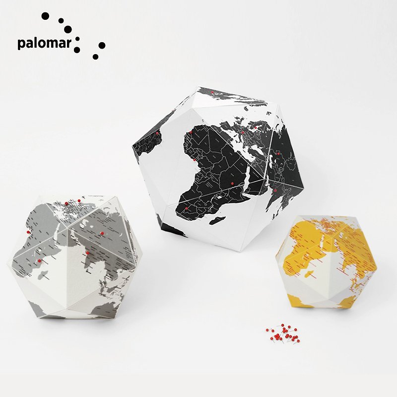 Palomar│世界立體地圖球 - 裝飾/擺設  - 紙 黑色