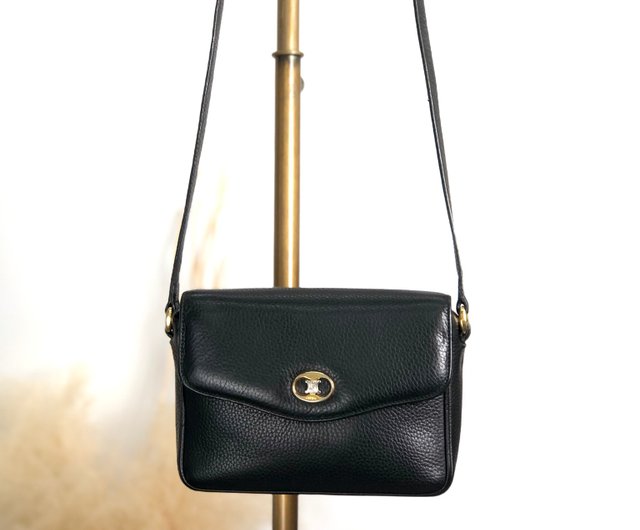 日本直送 名牌中古包 】CELINE セリーヌ ショルダーバッグ ブラック