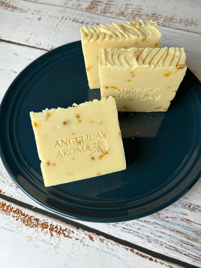 Calendula & Chamomile Shea Butter Soap - Soap - Other Materials Orange