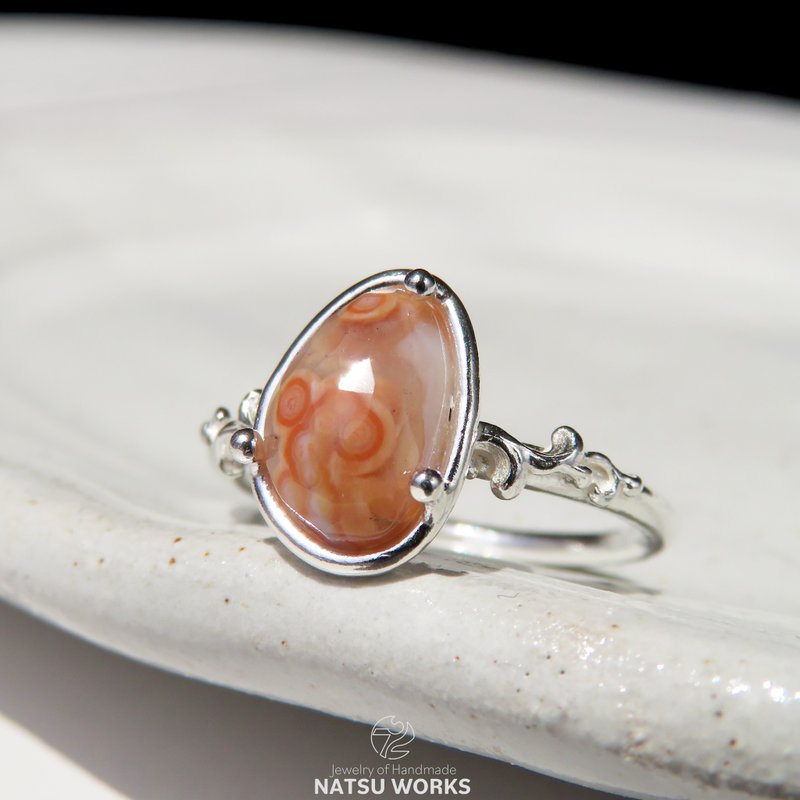 オーシャン ジャスパー リング / Ocean Jasper Ring 2 - 戒指 - 寶石 橘色