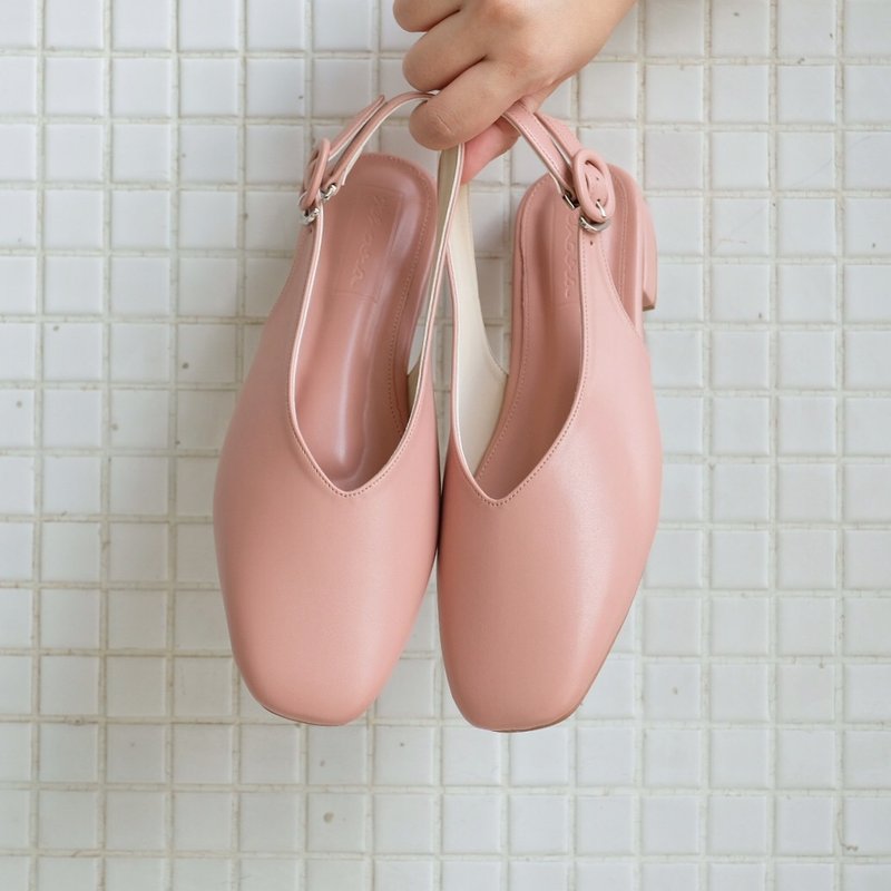 Thara - Marnie Sandals Shoes - Rose Tan - 女休閒鞋/帆布鞋 - 人造皮革 粉紅色