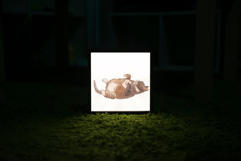Lighto Phototype Mini Lightbox Streaks (喵 doodle) - Lighting - Wood Black