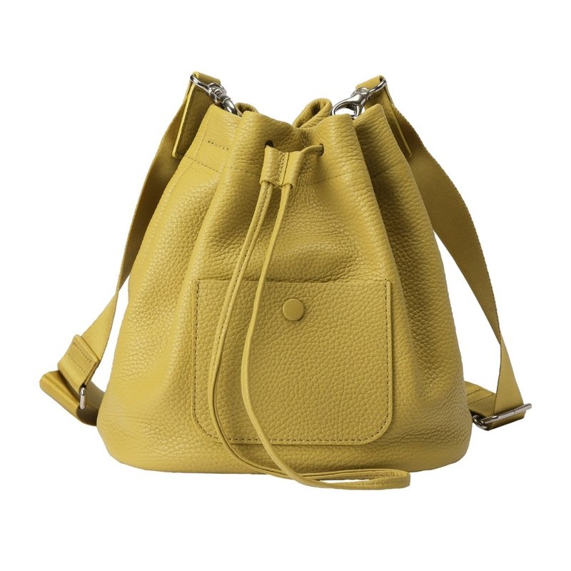 itten-itten 肩背袋 開心果色 單肩包 側肩包 日本豐岡鞄 - 側背包/斜背包 - 其他材質 綠色