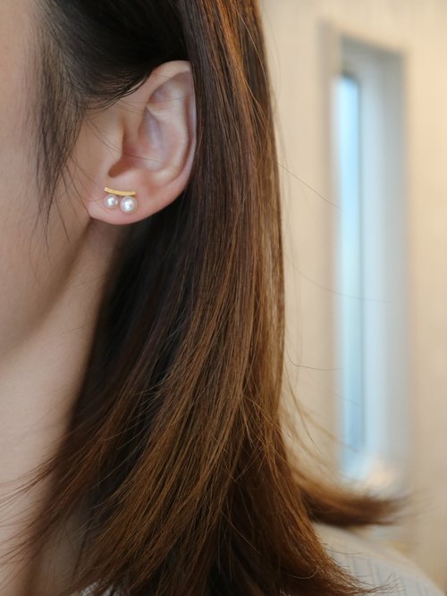 KOKO PEARL JEWELRY 日本直送 akoya珍珠耳釘 微笑設計 18k baby珠耳釘 akoya珍珠耳環