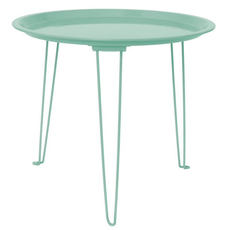 pt, Side table Tray iron  grayed jade - Other Furniture - Other Metals Green
