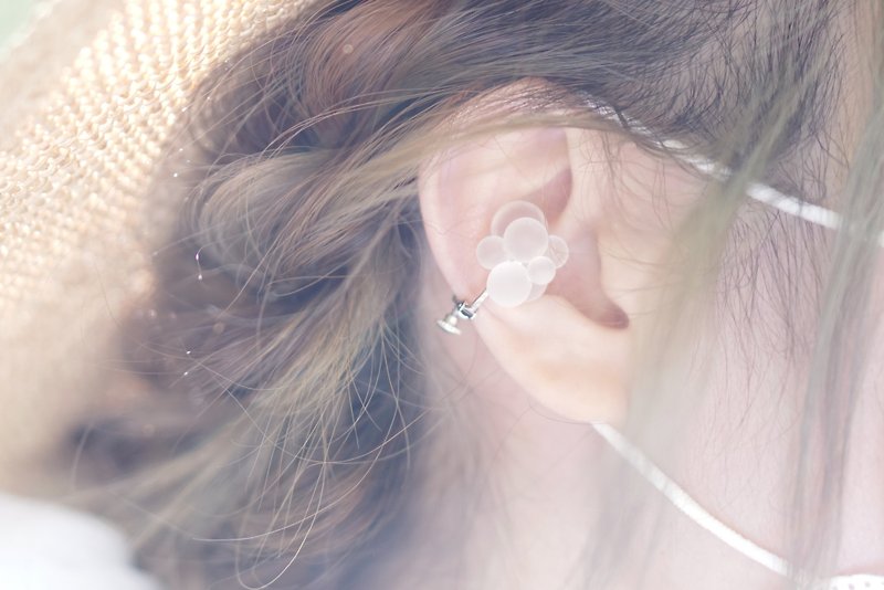 cloud-半透感耳窩夾(group) - 耳環/耳夾 - 其他材質 透明