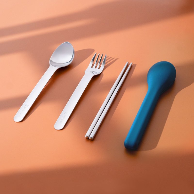 Brand customized pocket tableware | Three-piece set of eco-friendly tableware in two colors available - Cutlery & Flatware - Other Materials 