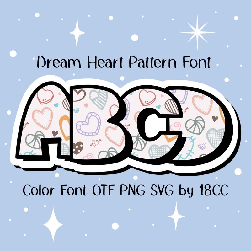 Dream Heart OTF PNG SVG - 字體設計 - 其他材質 