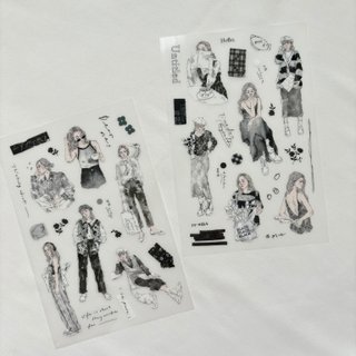 バラ売り可☆【BU44海外ステッカー】黒いたぬき様、他。 女の子