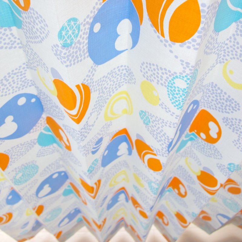 【Custom made curtains】(with lining) "Mizutama" Orange - อื่นๆ - ผ้าฝ้าย/ผ้าลินิน สีส้ม