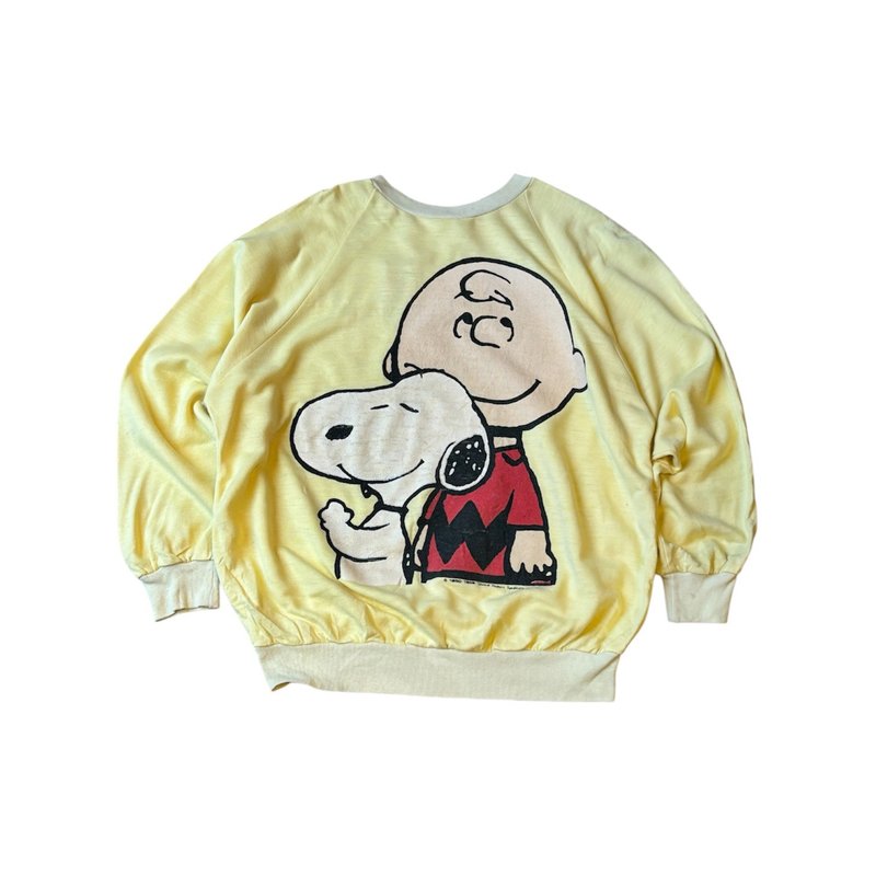 美國古著史努比和查理布朗 sweatshirt - 帽T/大學T - 棉．麻 多色