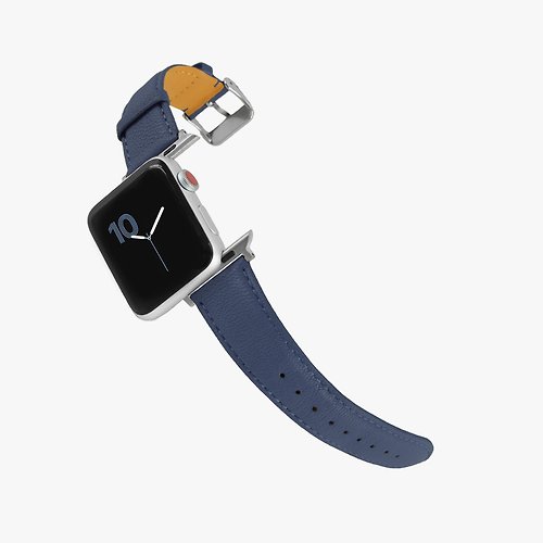Macarooon 客製化禮物意大利真皮革Apple Watch灰藍色蘋果手錶錶帶