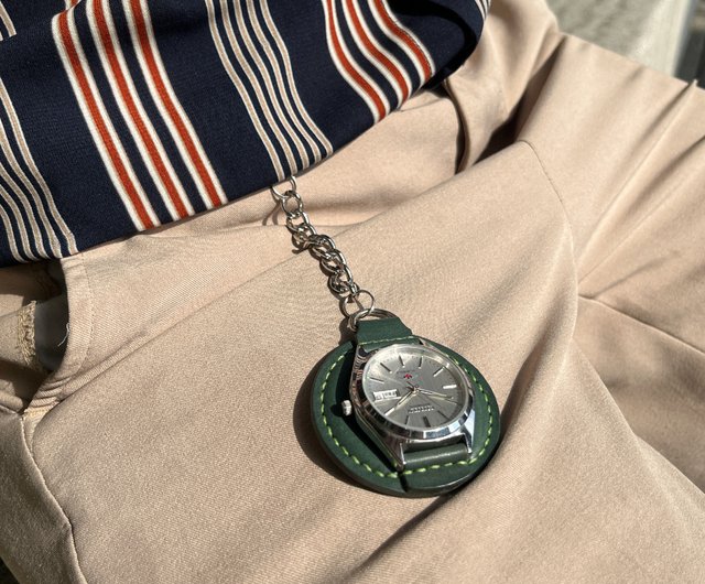 Leather clearance pocket watch