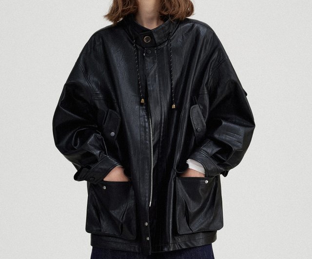 ジャケット・アウター Vintage style Multi-Pocket LeatherJacket Vintage style Multi-Pocket Leather Jacket – BELVET