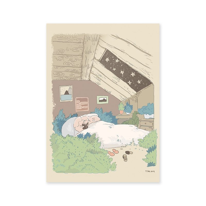 The Three Little Pigs Postcard| Original Illustration| Christmas| Birthday| Yibo - การ์ด/โปสการ์ด - กระดาษ 