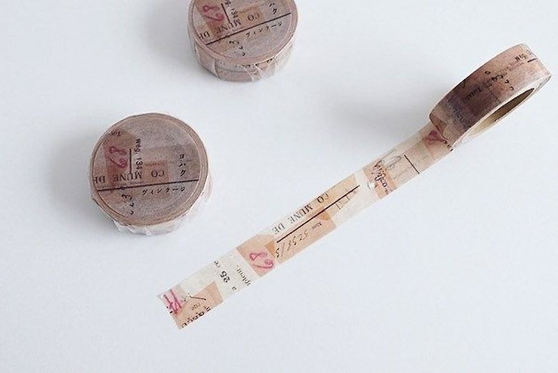 YOHAKU Paper Tape Y-035 Pocket Material Handbook Handmade Japanese Stationery - มาสกิ้งเทป - กระดาษ สึชมพู