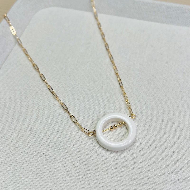 Urban Chic 都會系列  陶瓷鍍金項鍊  Balance Loop  平衡之環 - 項鍊 - 瓷 