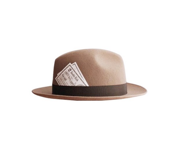 新品未使用 Mr. FATMAN & CO. CANNON BALL Mr.Fatman Cannon Ball Fedora Mid-fold Gentleman Hat (Two