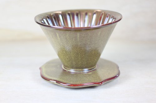 自然釉文創工作室 【母親節禮物】50度角濾杯 自然釉咖啡濾杯 茶墨色 鶯歌燒