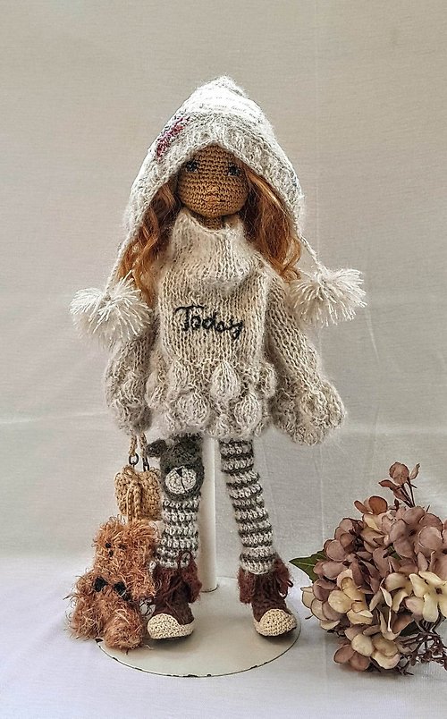 nn-handmade Crochet Doll Set-20 (with clothes)