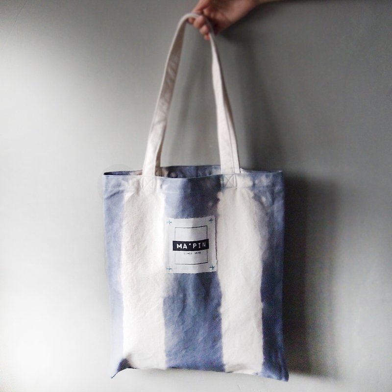 Iron Dye Direct - Canvas Hand Dye Tote Bag Back - กระเป๋าแมสเซนเจอร์ - ผ้าฝ้าย/ผ้าลินิน สีเทา