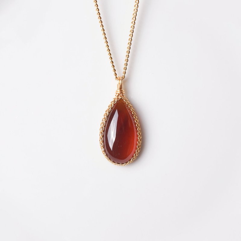 Stone Necklace // Inner Stability // Crystal Necklace // G-16 - Necklaces - Crystal Red