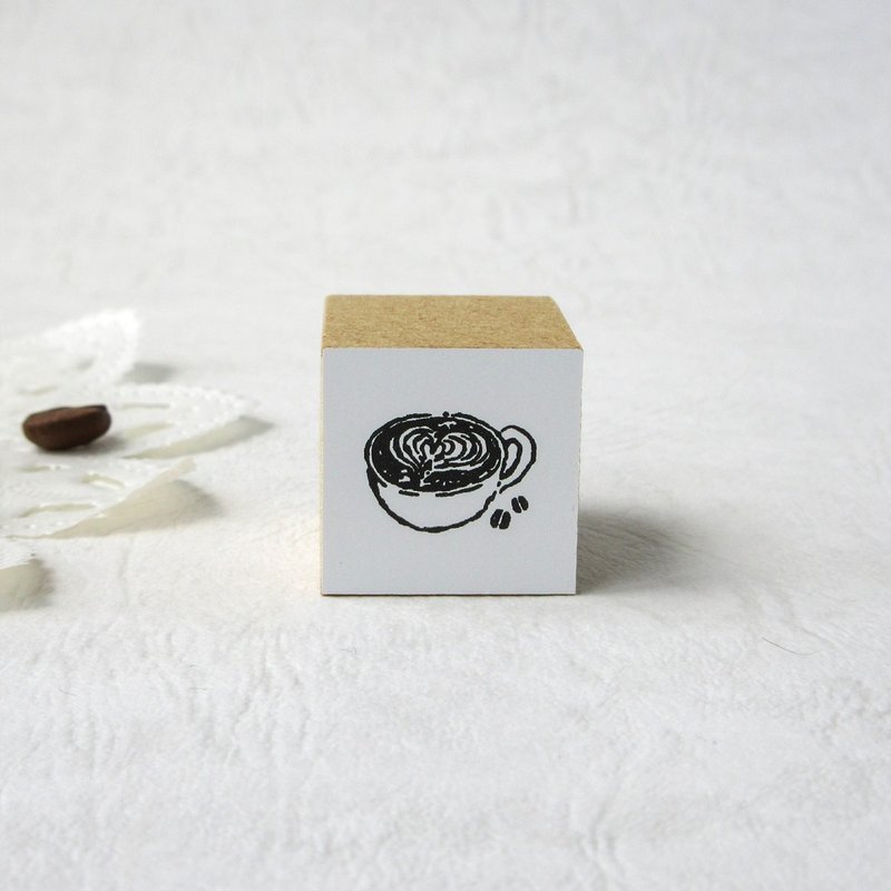 Coffee stamp / cafe latte - Stamps & Stamp Pads - Rubber 